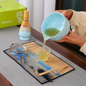 Caja de Regalo de Cerámica para Matcha, 7 Piezas, Utensilios para Preparar Té en Interiores, Regalo, Herramientas para Té Hechas a Mano, Accesorios, Juego de Té Matcha Japonés - Product Image 4
