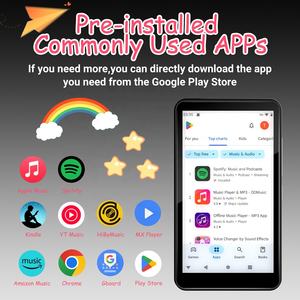 Lecteur multimédia Android 3+32 Go avec streaming de musique et de vidéos, prise en charge du téléchargement d'applications Wi-Fi, enregistreur vocal, radio FM et jeux - Product Image 2