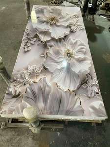 Customized 3D Printed PVC UV Board 1220*2440MM Waterproof Marble Sheet for <strong>Interior</strong> for Villa Bedroom Bathroom Living Room <strong>Hall</strong> - Product Image 2