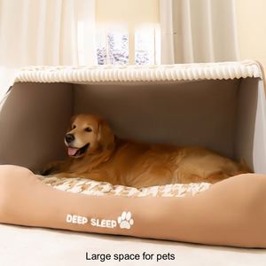 Luxurious Large Rectangle Cat <b>Bed</b> Cave & Dog <b>Bed</b> Cotton Fleece Cover Polyester Filling Anti-Slip Eco-Friendly Fashion Design - Product Image 3