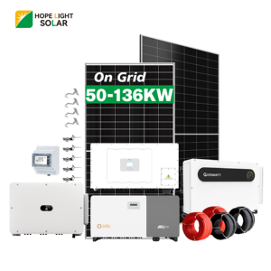 Completo en la red PV de alto voltaje 50kw <span class=keywords><strong>80kw</strong></span> 100kw 136kw Kit completo Sistema de energía solar para uso comercial - Product Image 1