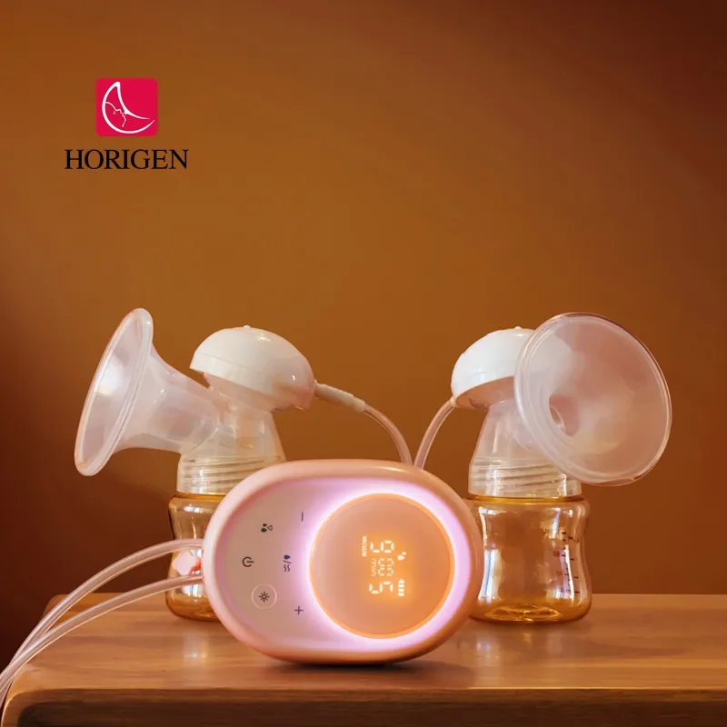 Horigen hospital grade breast feeding pumps 3D electric feeding breast pump rechargeable double breast pumps