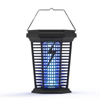 Piège à insectes électrique rechargeable solaire et USB Lingtuo, lumière violette, étanche IP33, batterie incluse