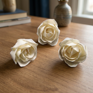 Flores Secas Cósmicas, Partes Botánicas Secas Orgánicas, Decoraciones de Rosas Blancas Realistas para Interiores, Bodas, Sala de Estar, Todas las Estaciones - Product Image 1