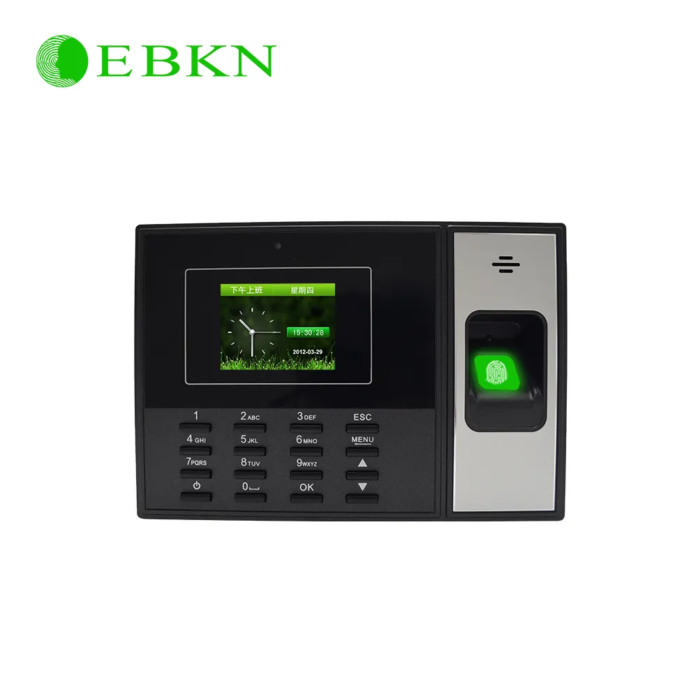 EBKN Biometric Punch Card Time Attendance System Clock Fingerprint Time Recorder Fingerprint Attendance Machine