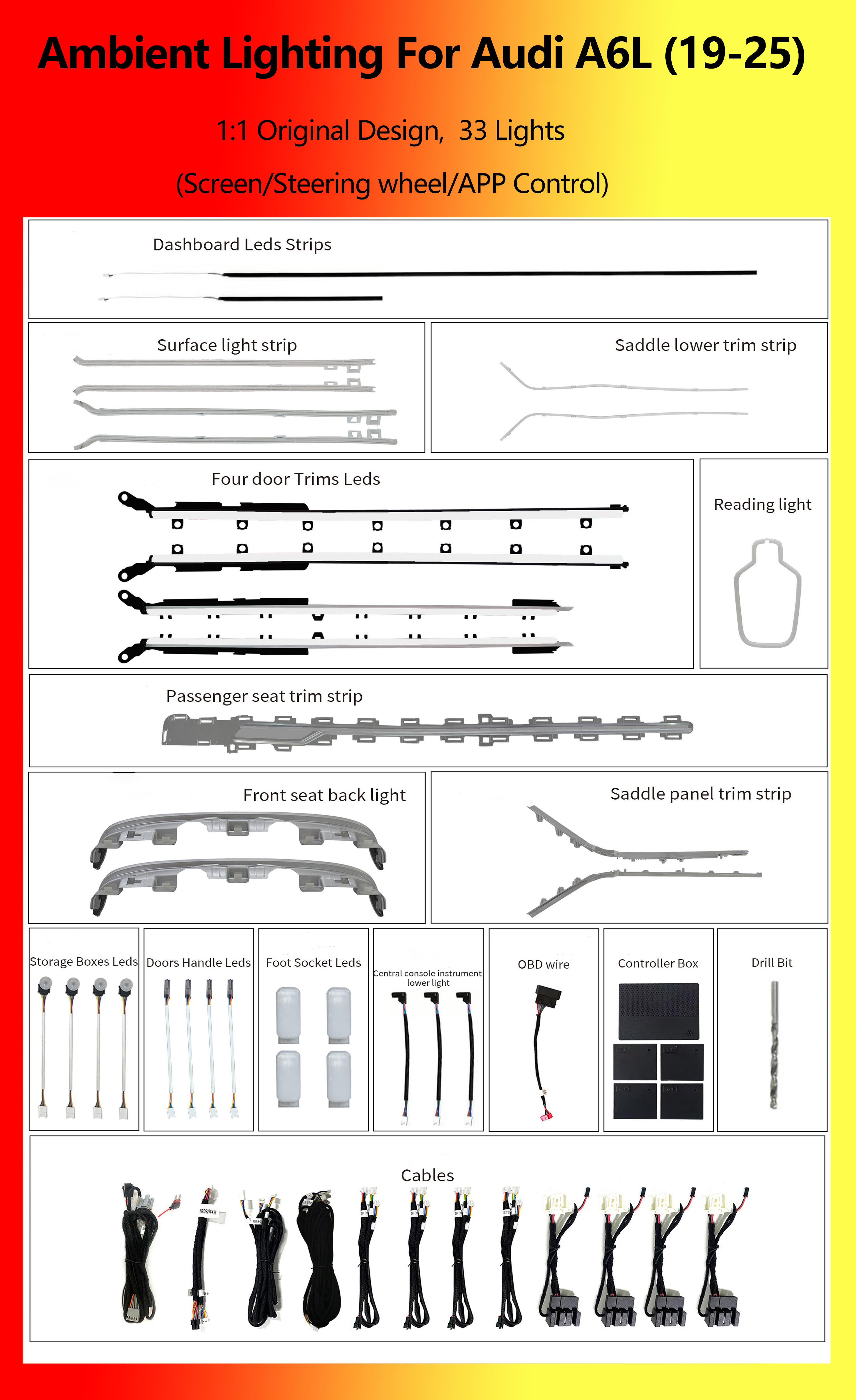 Audi A6L RGB 33 Lights