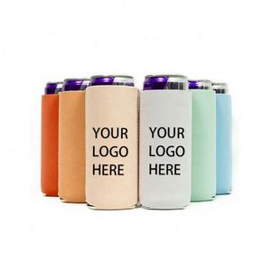 Custom Logo Can Cooler Neoprene Sublimation Blank Screen Printing 12oz Standard <b>Slim</b> Beer Bottle Can Cooler Sleeve - Product Image 5