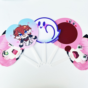 Direct Factory Custom Cartoon Fan Transparent Plastic Craft Material Printable Logo