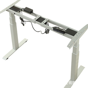 Bureau réglable en hauteur à moteur unique, structure en fer, mobilier de bureau, poste de travail assis-debout, taille personnalisable - Product Image 3