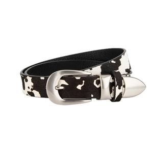 Vintage çok yönlü gerçek inek derisi kadın kemeri alaşım toka geometrik desen nefes 3.3cm genişlik Trendy aksesuarları Nichebelt - Product Image 5