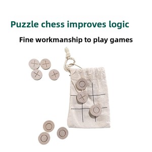 Xo gỗ tic-tac-toe đồ chơi trẻ em giáo dục Hội Đồng Quản trị trò chơi hai người chơi tương tác xử lý tùy chỉnh cho các trò chơi cờ vua - Product Image 3