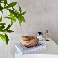 STONEKOCC Plateau à bijoux rétro en marbre naturel, design nid d'oiseau, pour la maison, le bureau, la décoration, bol multifonctionnel pour fruits et noix