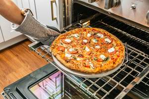 סט אבני פיצה גדול 4 חלקים עמיד בפני זעזועים תרמיים אבן פיצה קורדירייט עם מתלה ידית - Product Image 3