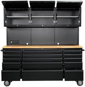 <span class=keywords><strong>Coffre</strong></span> à <span class=keywords><strong>outils</strong></span> roulant de <span class=keywords><strong>72</strong></span> <span class=keywords><strong>pouces</strong></span> 15 tiroirs Roues 3 armoires supérieures Capacité de charge de 15kg Noir mat - Product Image 4