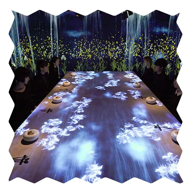 Free trial of software  Creative dining holographic technology  immersive projection  touch screen table interactive sensing