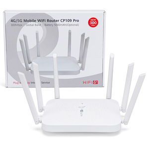 Routeur WiFi sans fil 2,4 G 300 Mbps avec 6 antennes externes, batterie 5000 mAh, utilisation domestique, routeur CPE 4G LTE avec carte SIM <span class=keywords><strong>mobile</strong></span>, point d'accès - Product Image 5