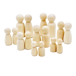 Poupées en bois personnalisées de différentes tailles, adaptées aux poupées en bois faites à la main pour la décoration de bureau - Product Image 2