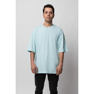 Camisetas Casuales de Algodón 100% de Alta Calidad, Tallas Grandes, Transpirables, Ecológicas, al por Mayor, de Corte Holgado y Hombros Caídos - Product Image 1