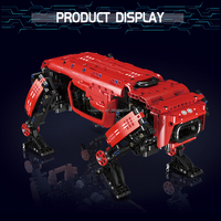 Mould King 15067, Juego de Bloques de Construcción de Perro Robot Rojo, Aplicación RC Programable, Juguete STEM, Rompecabezas MOC, Bloques de Juguetes, Regalos de Navidad