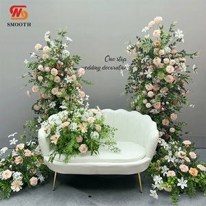 LEDA Camino de Mesa de Flores Artificiales Hecho a Mano, Estilo Vintage para Champán, Decoración Suave Personalizada para Fondo de Boda - Product Image 1