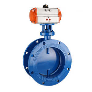 Válvula de Mariposa Neumática D641H de Acero Inoxidable con Brida para Control de Aire y Gas a Alta Temperatura - Product Image 1