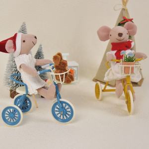 Трехколесный велосипед-коляска 1:12 Babycare в простом стиле, трехколесный велосипед с педалями, трехколесный велосипед для кукол, для кукольного домика - Product Image 4