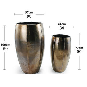 Pot en céramique avec trous de drainage, finition émaillée, durable pour une utilisation en intérieur/extérieur, pour plantes fleuries/vertes de sol et de jardin - Product Image 6