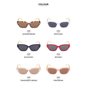 Lunettes de soleil œil de chat pour femmes européennes et américaines, protection UV400, monture PC, C6 Blanc Cendré, C2 Thé Poudré, mode, protection solaire, conduite, cyclisme - Product Image 3