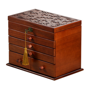 Antique Mỹ Phẩm Sang Trọng Bằng Gỗ Mỹ Phẩm Nhẫn Hộp Đồ Trang Sức Tùy Chỉnh Bangle Quà Tặng Bao Bì Hộp Đối Với Trang Sức - Product Image 1