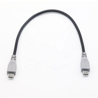 Kabel OTG USB 2.0 Micro Male ke Male 0.25m/0.5m dengan Pelindung Anyaman untuk Komputer dan Printer