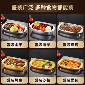 Stainless Steel Square Grill Pan 30cm Durable Heat Resistant For Home And Commercial Use - Product Image 5