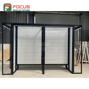 Comptoir de présentation de perruques de luxe en verre avec étagère intégrée pour boutique de coiffure - Product Image 3