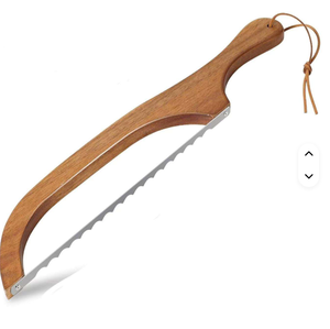 Coltello <span class=keywords><strong>per</strong></span> tagliare il pane seghettato con manico in legno strumento di cottura e pasticceria <span class=keywords><strong>per</strong></span> bagel e pasticcini fatti in casa - Product Image 1
