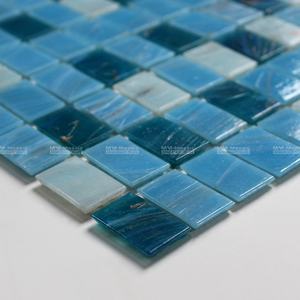 Modern ucuz fiyat sıcak eriyik su geçirmez kaymaz yanardöner mavi mozaik cam karo açık Infinity kapalı yüzme havuzları - Product Image 5