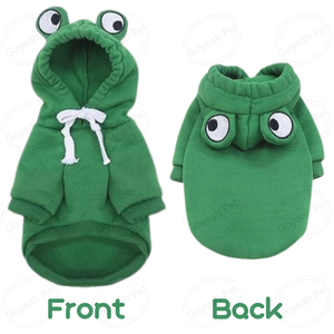 Hoodie Kartun Kucing Anjing, Sweater Hangat Katak Pisang Apel untuk Anak Anjing - Product Image 3
