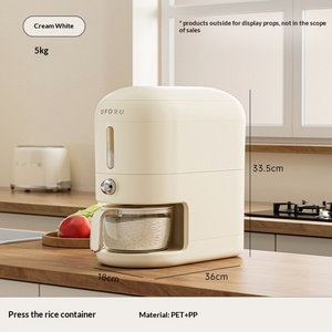 Dispensador de cocina por gravedad para arroz <span class=keywords><strong>y</strong></span> harina, contenedor de almacenamiento para cereales, dispensador de arroz para espacios reducidos - Product Image 6