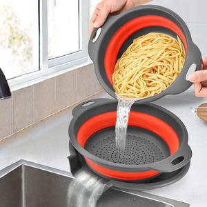 Foldable Colander With Drain Base Food Strainer For Kitchen Sink Water Trough Foldable Filter Screen PP Material Hand <b>Wash</b> Only - Product Image 4