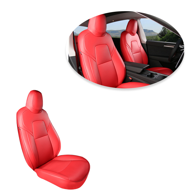 Всесезонная Защитная накидка на автомобильное сиденье из синтетической кожи под заказ, накидка на сиденье для Tesla Model Y