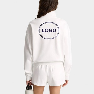 Customt Recycled Fabric Polo Neck Sweatshirt Tennis Set High-Waisted <b>Elastic</b> Long Sleeved Golf Top Printed Waist <b>Skirt</b> - Product Image 3