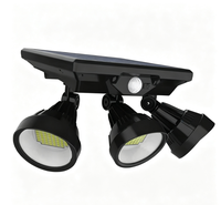 Lampe murale solaire à trois têtes de style abstrait, haute luminosité, télécommandée, à détection humaine, étanche, pour jardin