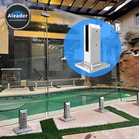 Aleader Pass Test Excellent View Stock 2205 Acier inoxydable, Spigot en verre carré sans cadre, Garde-corps en verre épais pour appartement