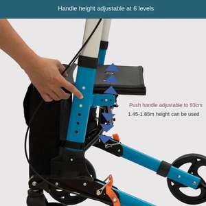 भारी शुल्क फोल्डेबल प्लेटफॉर्म चलने में मदद करता है एक सेकंड तह डिस्क ब्रेक 120 किलोग्राम क्षमता एल्यूमीनियम मिश्र धातु ओएम समर्थन - Product Image 3