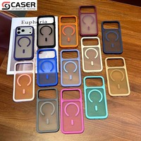 Coque arrière magnétique givrée translucide, finition effet peau, finition pulvérisée, bords souples, antichoc, grande découpe pour appareil photo pour iPhone 11-18