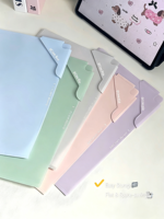 Carpeta de Archivos en Forma de L Mejorada Tab A4, Color Morandi, Gran Capacidad, Carpeta de Documentos de PP, Almacenamiento de Exámenes para Estudiantes, Material de Oficina
