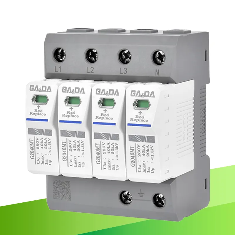 Gada T2 sản phẩm chống sét sáng tạo 40kA AC SPD điện bảo vệ tăng điện Imax 40kA với giấy chứng nhận CE
