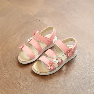 New Arrival Casual Weiche leichte Kinder Hausschuhe Mode Blumen dekoration obere Kinder Sandalen Schuhe Kinderschuhe Großhandel