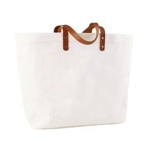<strong>Custom</strong> Logo Waterproof Reusable Big Grocery <strong>Bag</strong> Eco Friendly Travel Women <strong>Foldable</strong> Shopping Beach <strong>Tote</strong> <strong>Bag</strong> With Leather Handles - Product Image 5