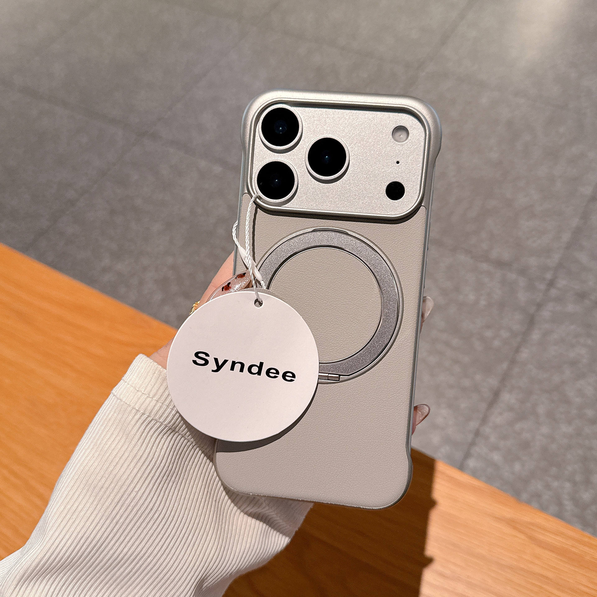 Coque de support de peau sans cadre, gris titane