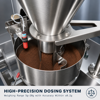 Machine automatique de remplissage et de scellage pour café filtre en sachet, pour ligne de production de sachets en papier filtre, plastique, film ou feuille, haute productivité