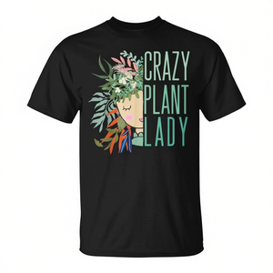 T-shirt promotionnel Crazy Plant Lady Garden Gardening pour les amateurs de plantes - Product Image 2